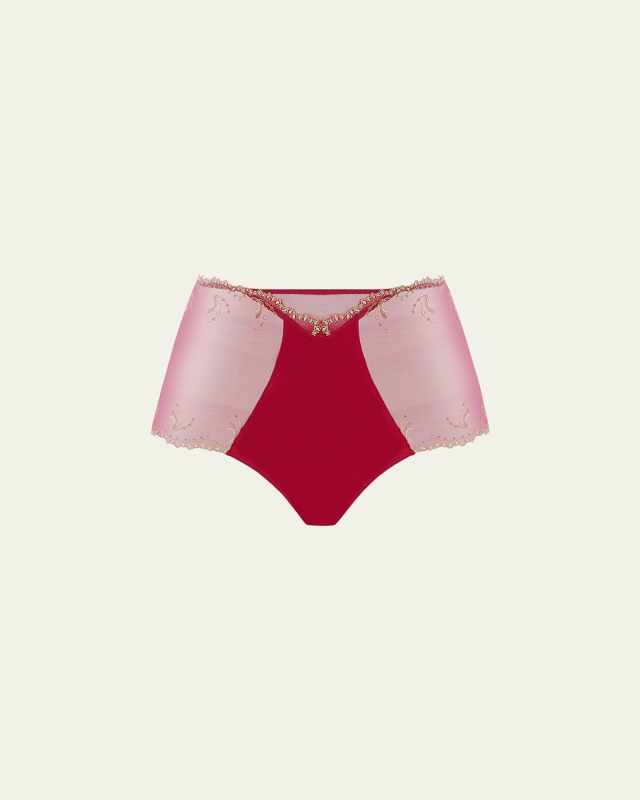 High Embroidered Tulle Boyshorts